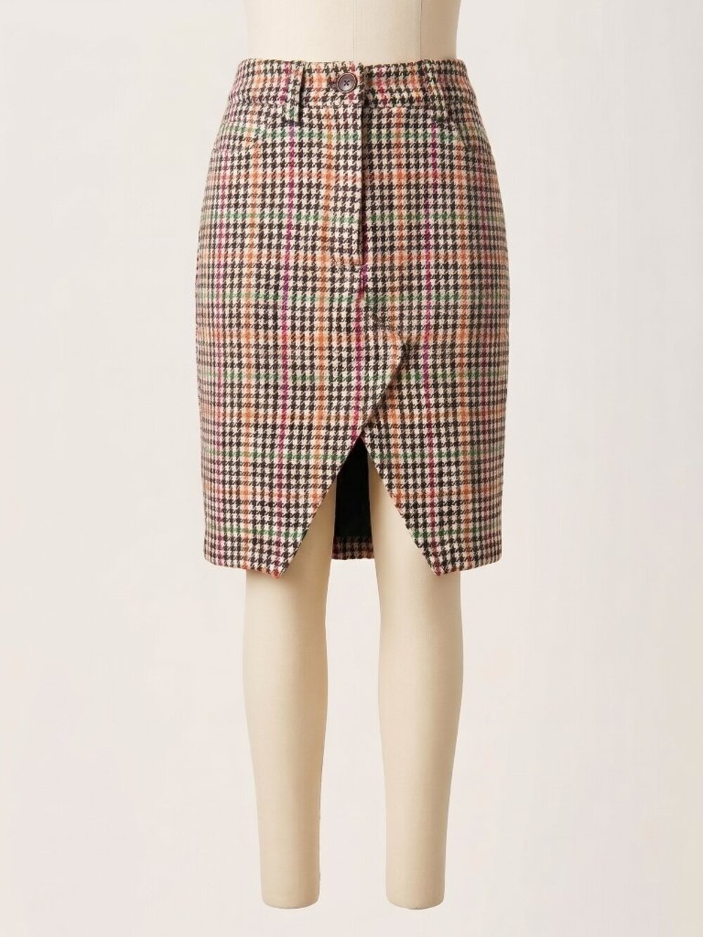 Zadig & Voltaire Jeu Car Plaid Houndstooth Wool Mini Skirt 34 FR US 2 Runway